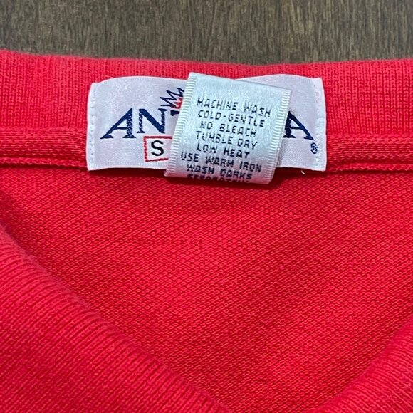 Vintage Antigua Sport Atlanta Falcons Polo Shirt Men's Size XL Pique Cotton Red - Picture 8 of 8